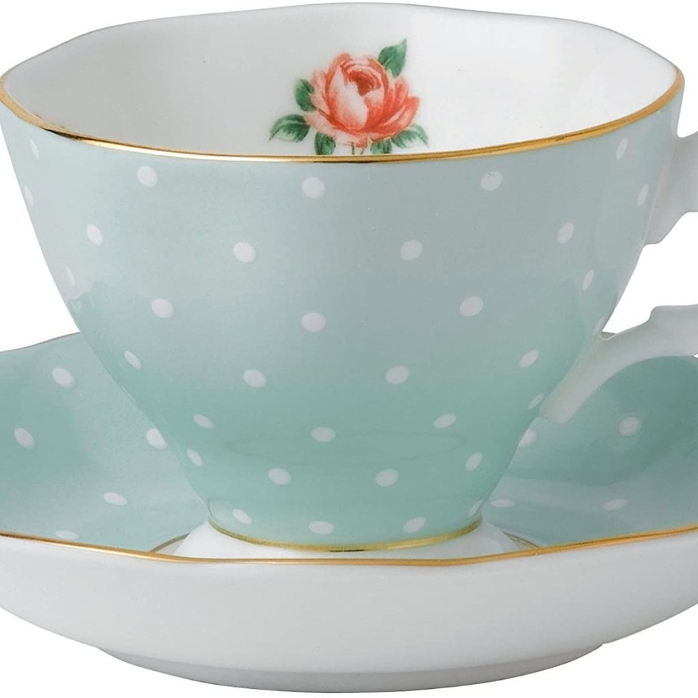 Rose Formal Vintage Teacup and Saucer Boxed Set